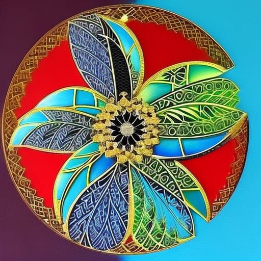 Botany, Vibrant Colors, Art Deco Crystal, Byzantine Calligra...