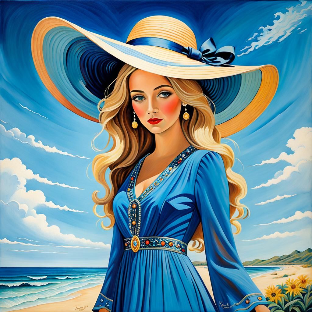 Blonde at the beach