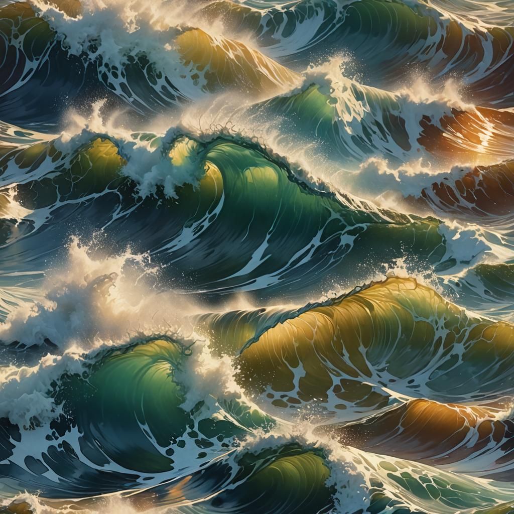Waves Crashing.