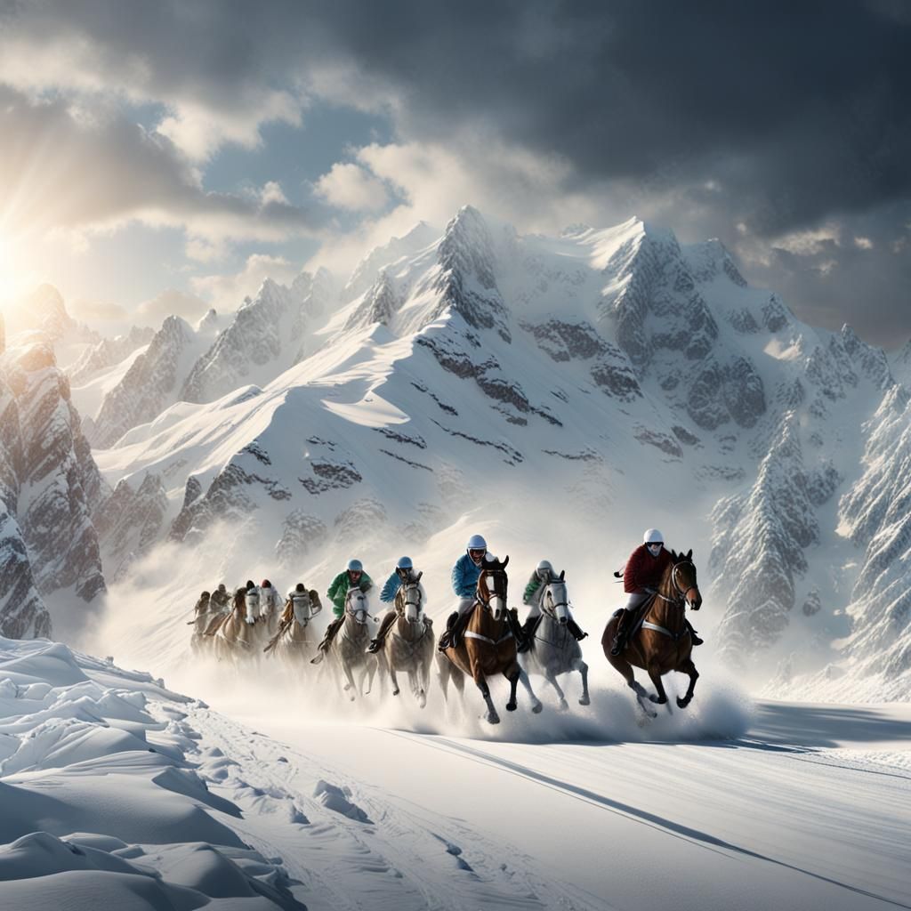 riding into the mountains