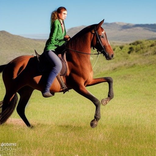 Chica cavalgando un hermoso cavallo