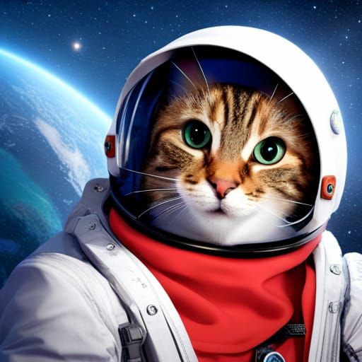 Cat in space - AI Generated Artwork - NightCafe Creator