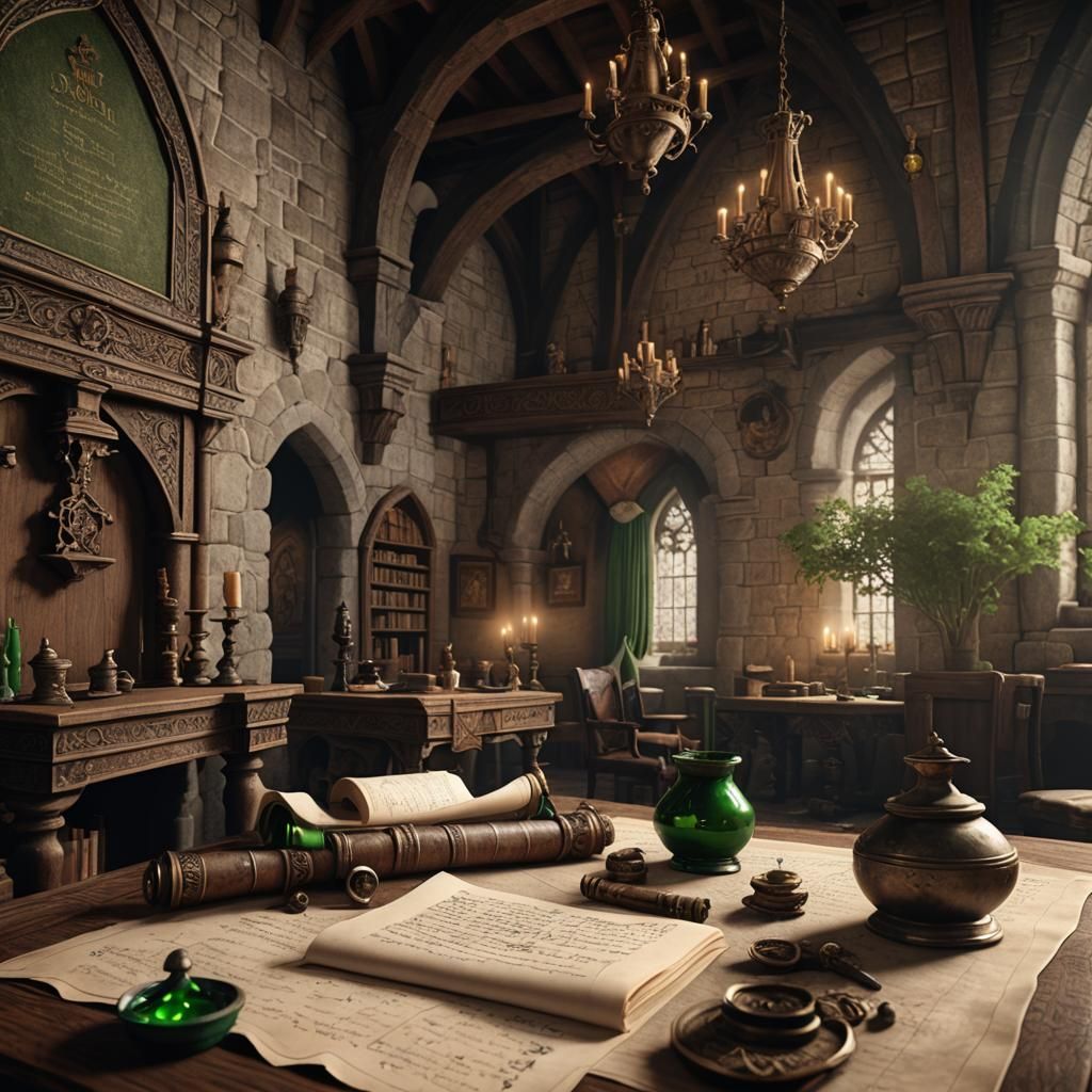 Medieval room in a castle