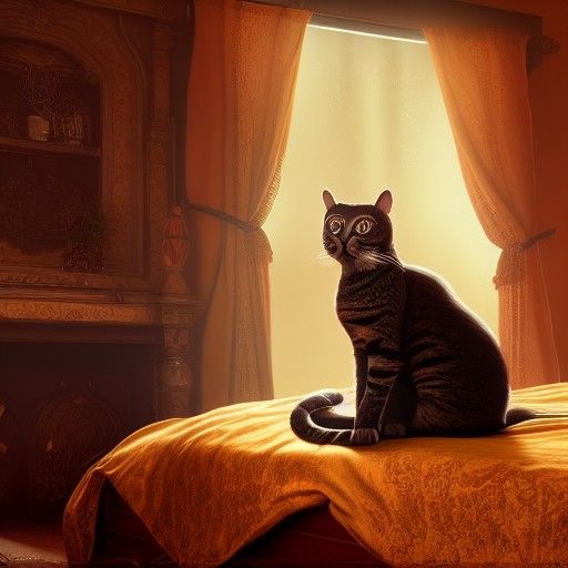 18 year old girl with cat on bed