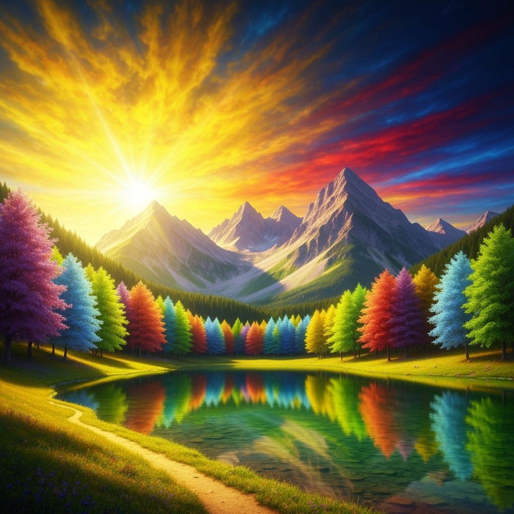 A striking, hyperrealist digital illustration of a large-scale enamel painting, presented as a bas-relief oil painting on glass, featuring a...