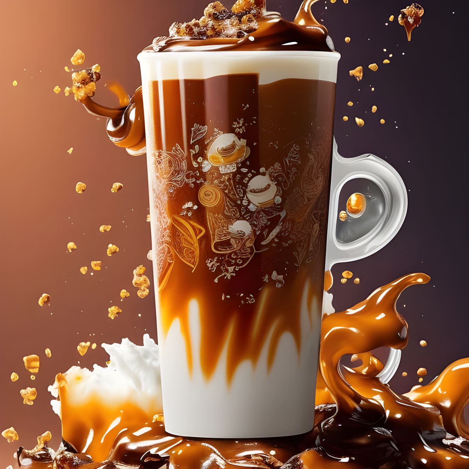 Ice cream latte  by @undefined