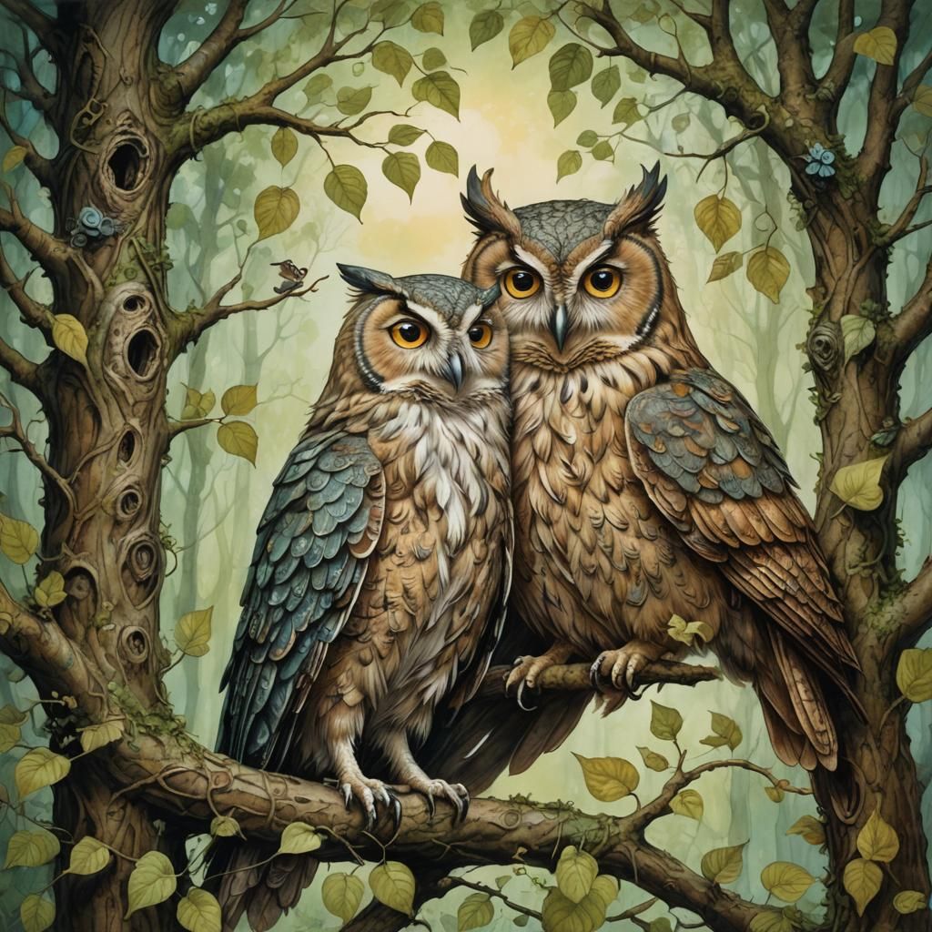 Owls - AI Generated Artwork - NightCafe Creator