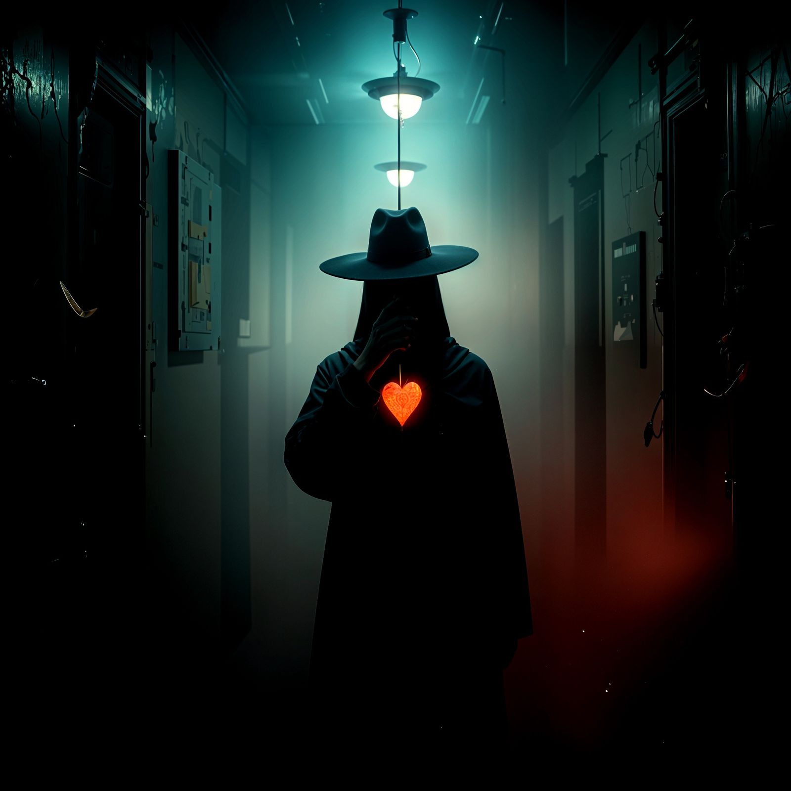 Haunting hallway, hazy hues, heavy haze, hanging hat, hidden hand, hollow heart.