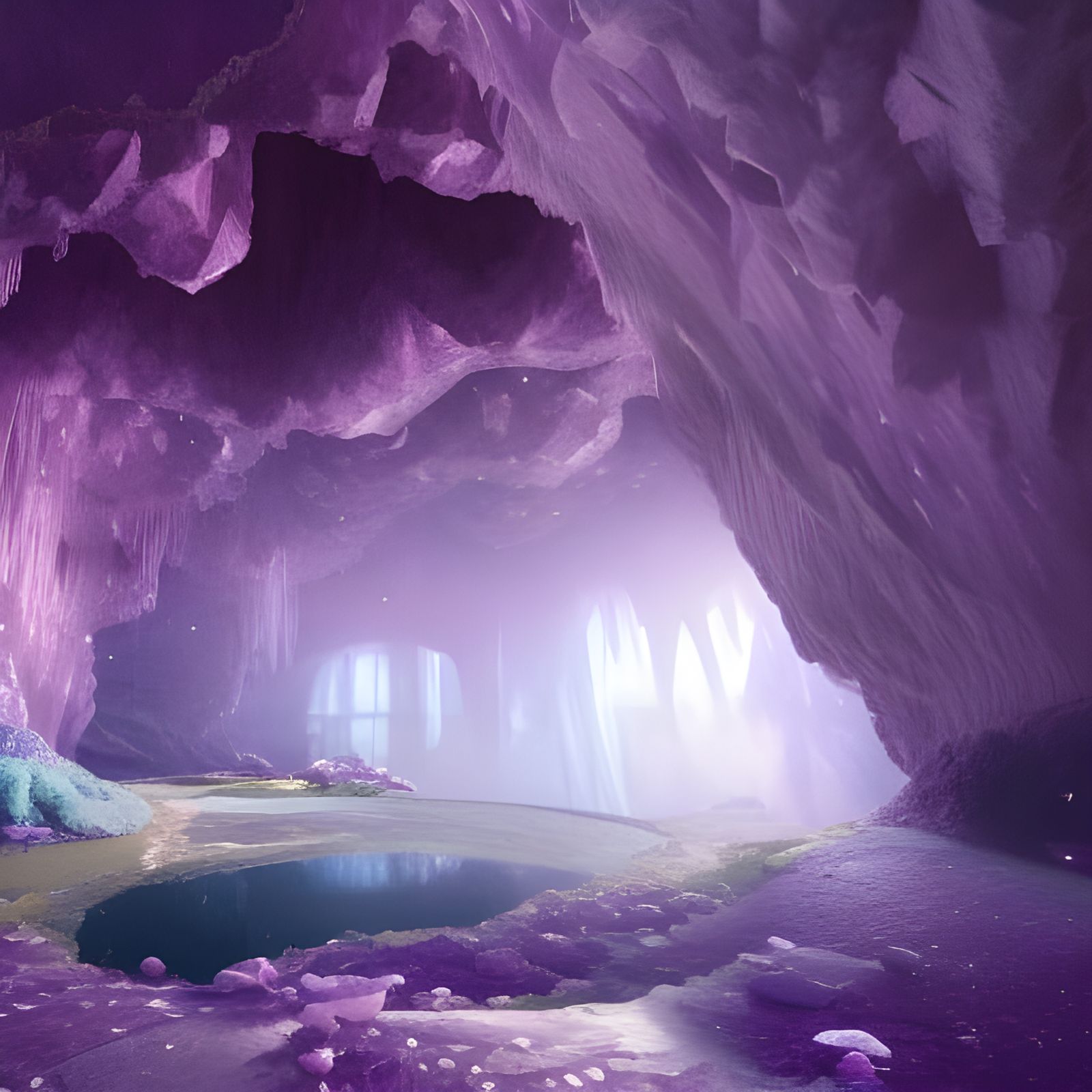 Amethyst crystal cave