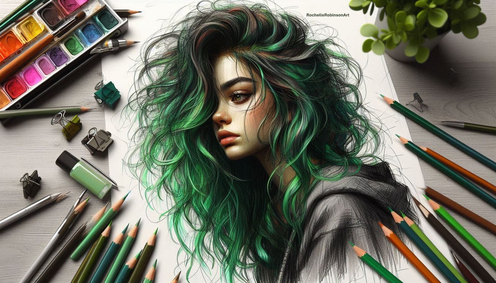 Teen With Green Hair