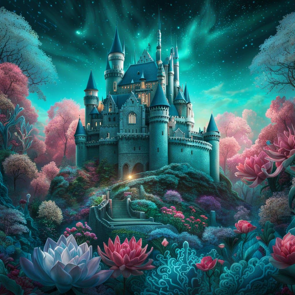 Fairytale castle - AI Generated Artwork - NightCafe Creator