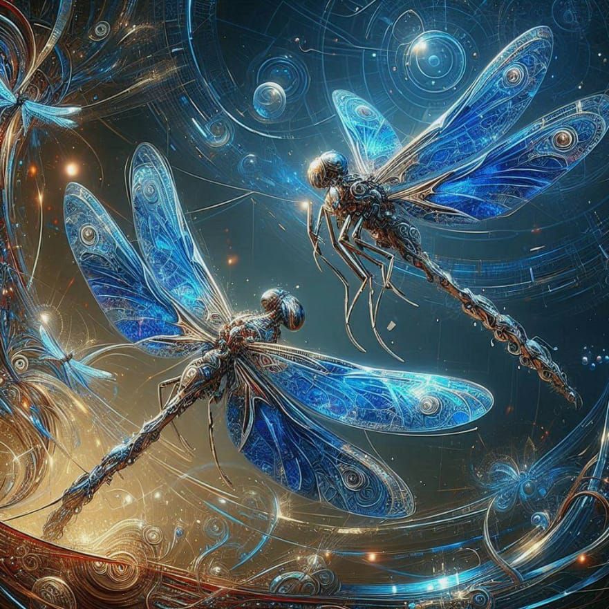 Demoiselle dragonflies