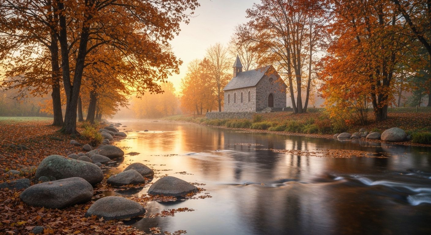 A peaceful autumn landscape