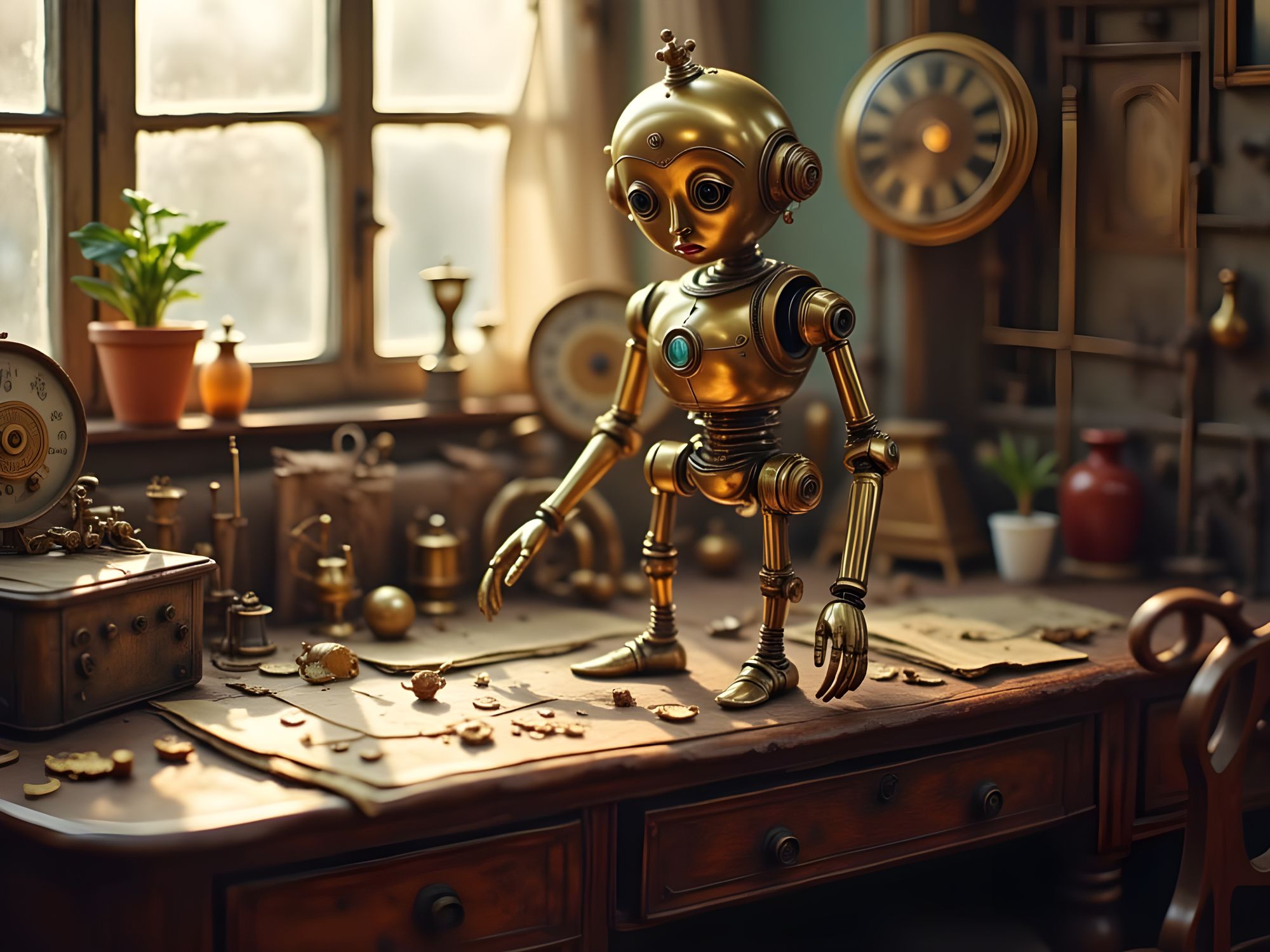 Robot doll masterpiece on a Monday morning 