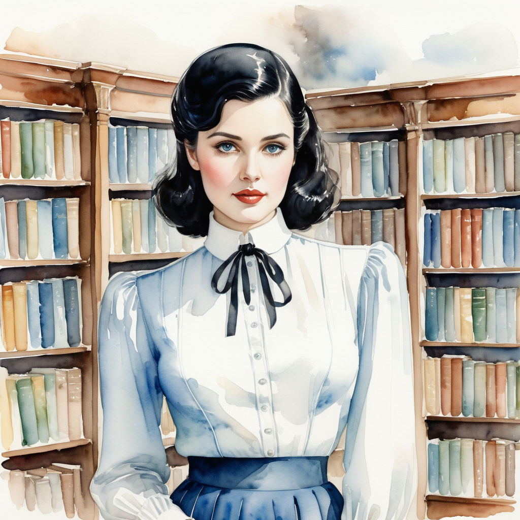 "A Librarian" Watercolor