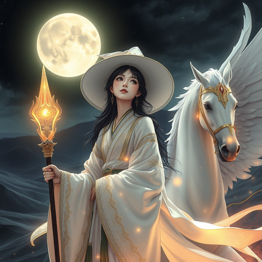 Japanese Sorceress in Black Desert, Anime Style