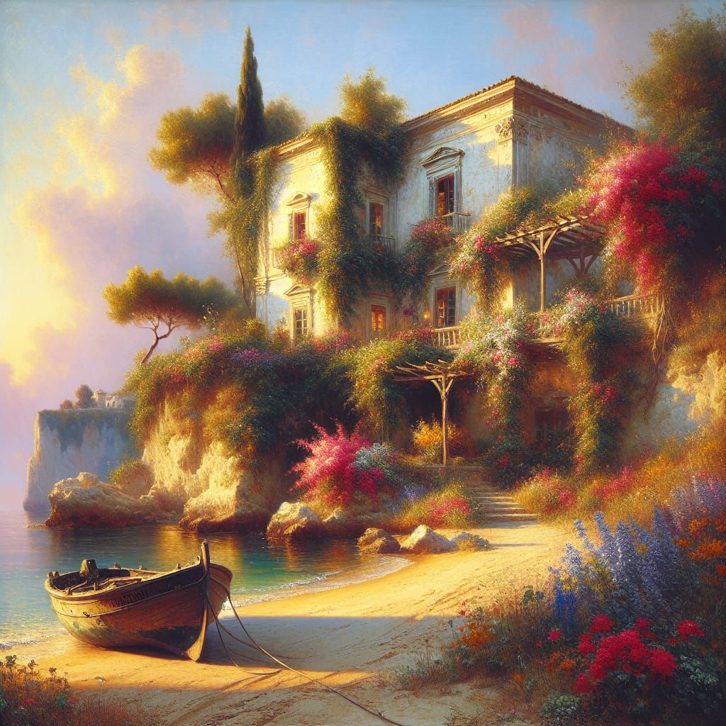 La villa sul mare - Paint #4  by @JackKerouac