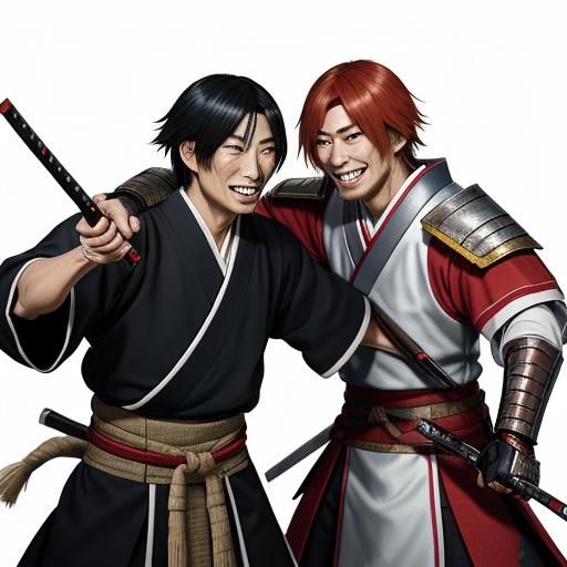 Kenshin Uesugi and Shingen Takeda face off on a battlefield,...