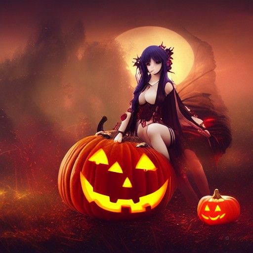 Anime Dream Girl Halloween Dark 5