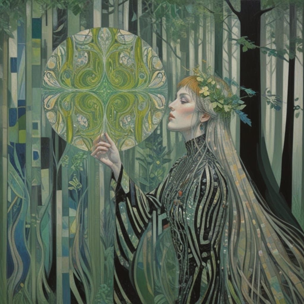 Whimsical Forest Guardian in Vibrant Post-Impressionist Styl...