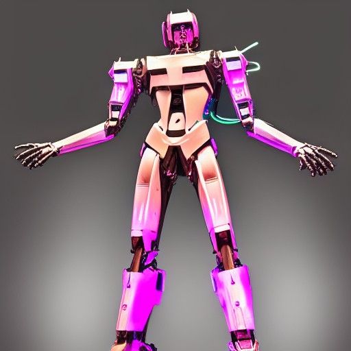 The new mecha statue of The David exposed in a museum of 205...