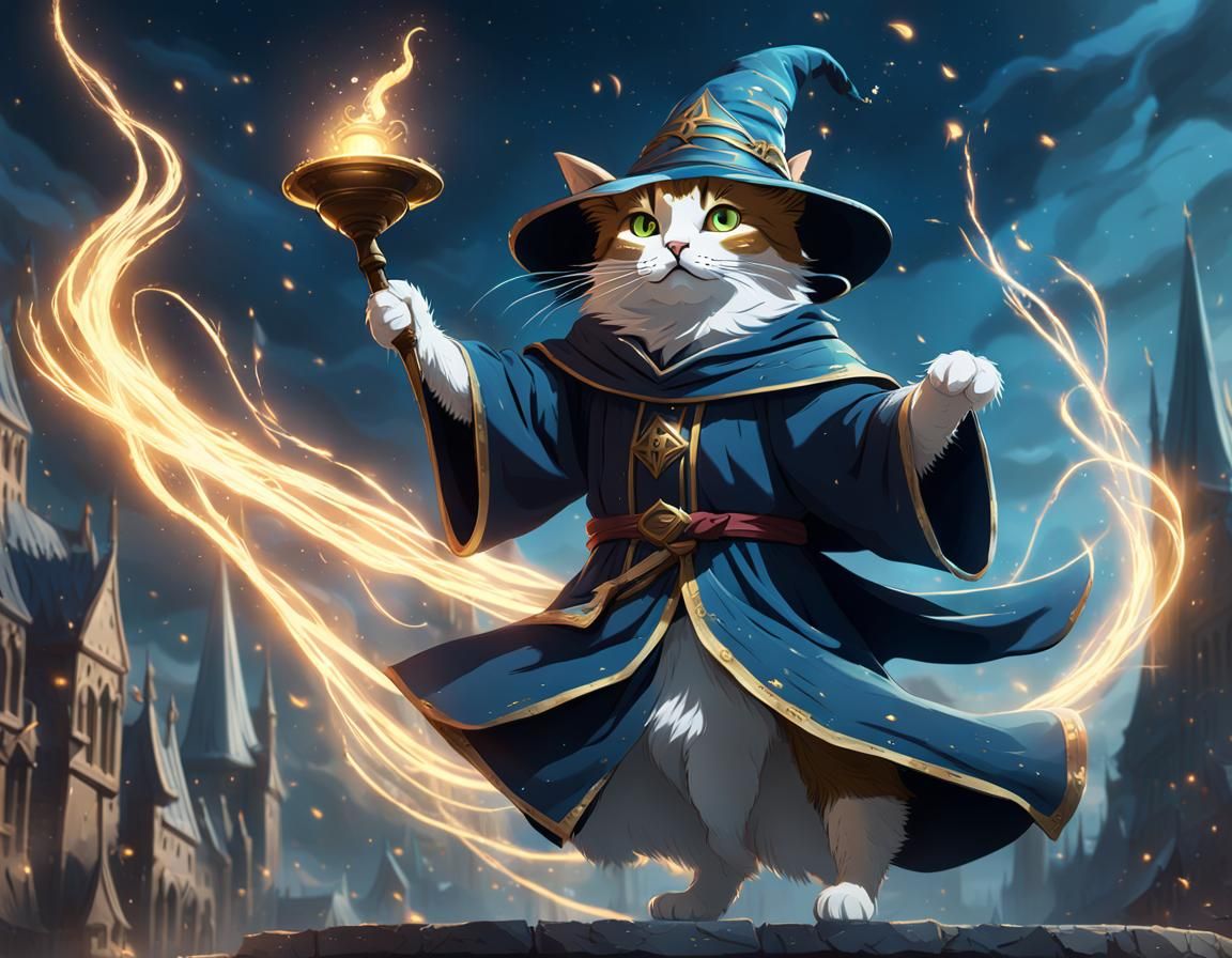 Cat Mage - AI Generated Artwork - NightCafe Creator