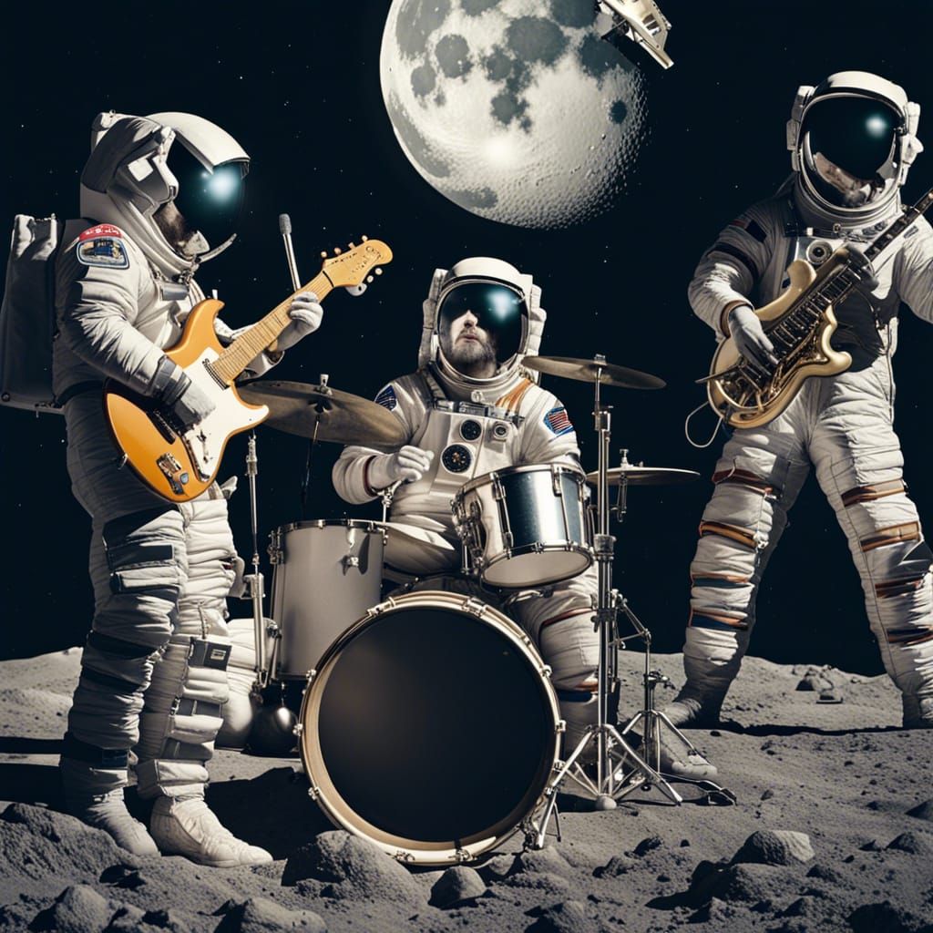 Astronaut Band Plays Music on the Moon