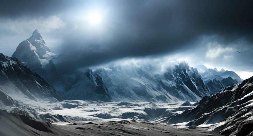 Ice  winter wasteland
