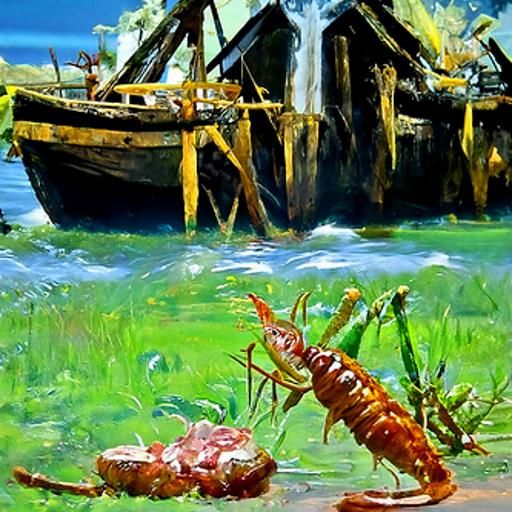 A land where man and shrimp live peacefully