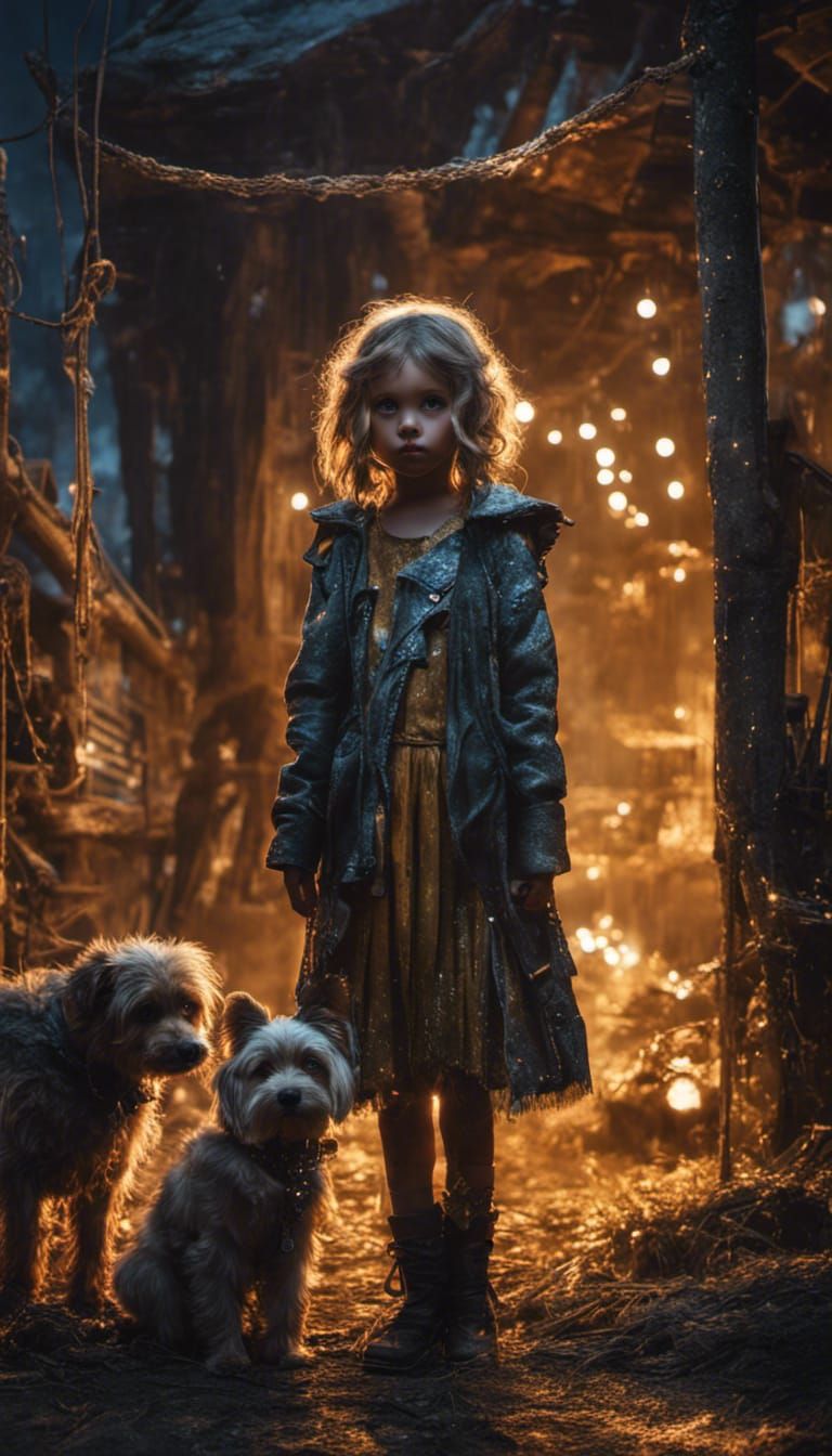 Intricately detailed photograph of an adorable girl in a pos...
