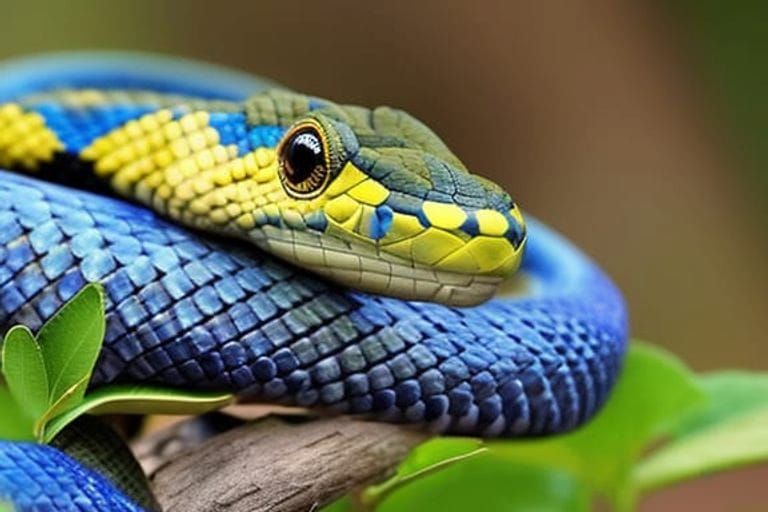 Azure Jungle Snake  by @Ministress