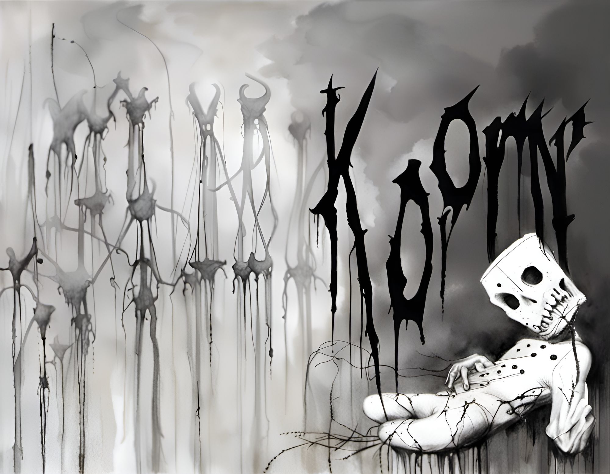 Korn — Issues (1999) as designed by Stephen Gammell - AI Generated