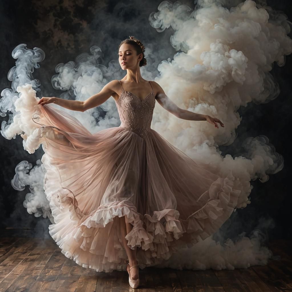 Portrait, whimsical ballerina  by @Tippy