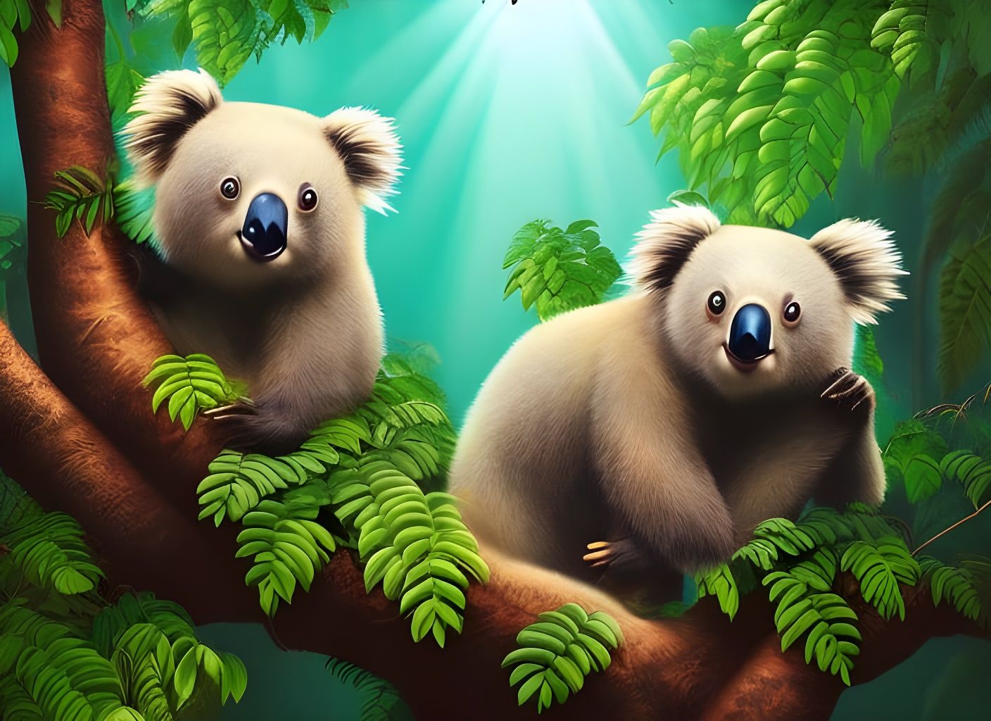 koalas in jungle