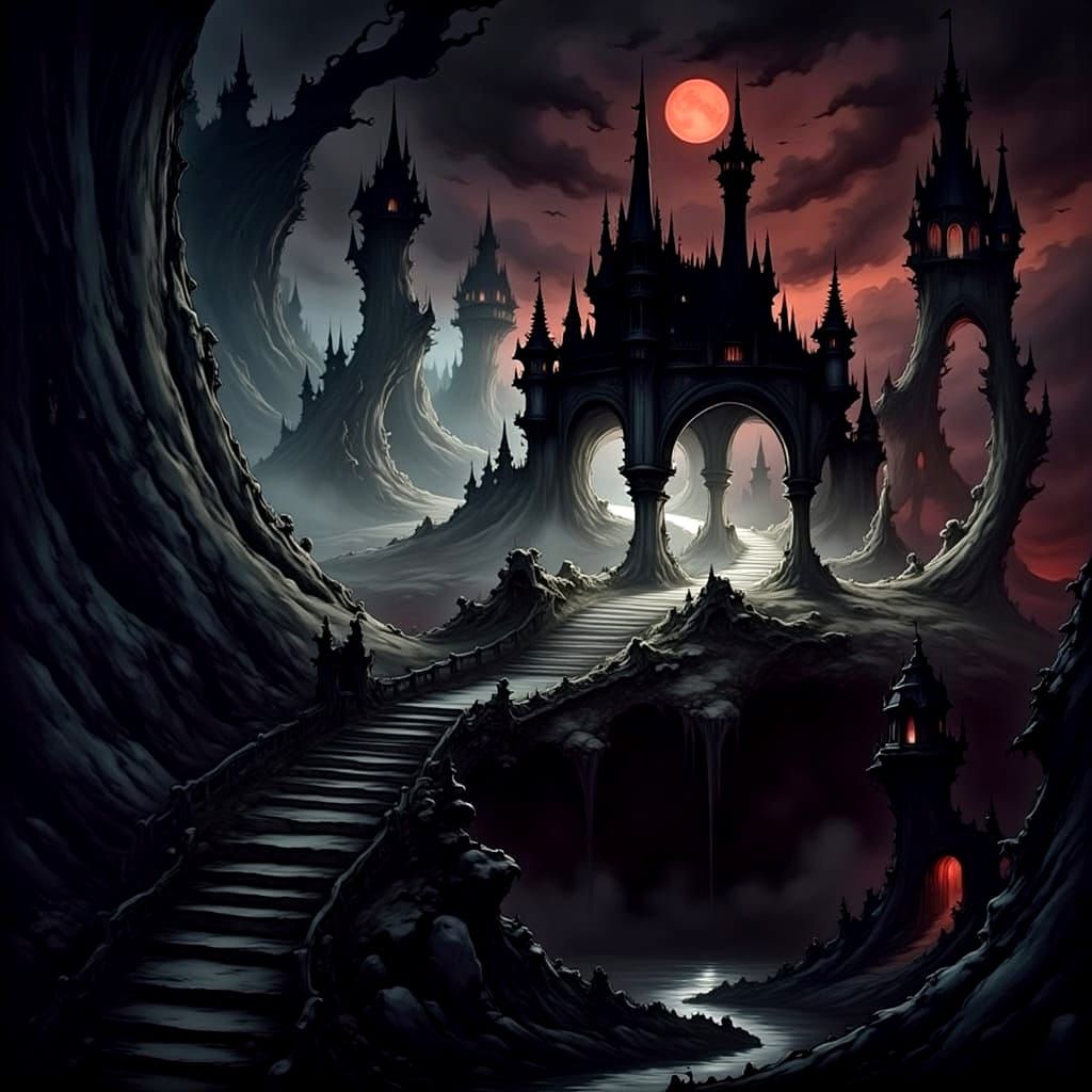 <lora:RackhamBurton1-Fb:1.0> Intricate fantasy castle, fanta...