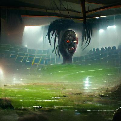 African fans watching football inside stadium