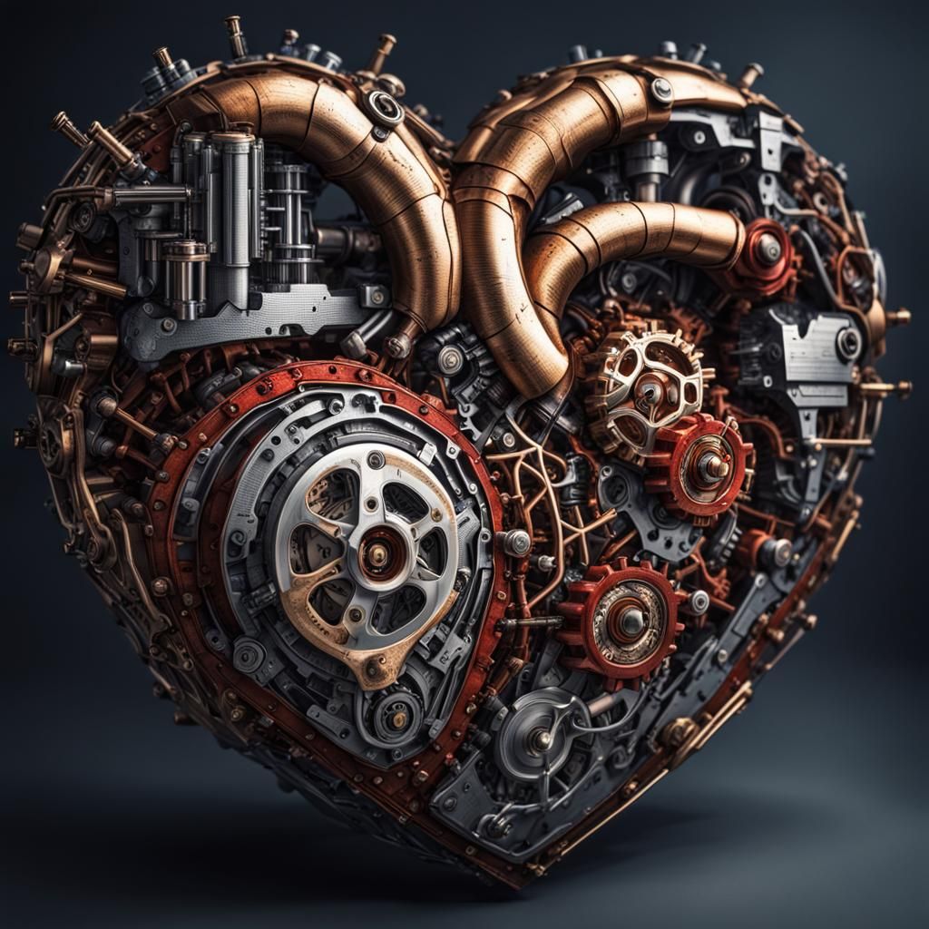 Intricate Mechanical Painful Heart