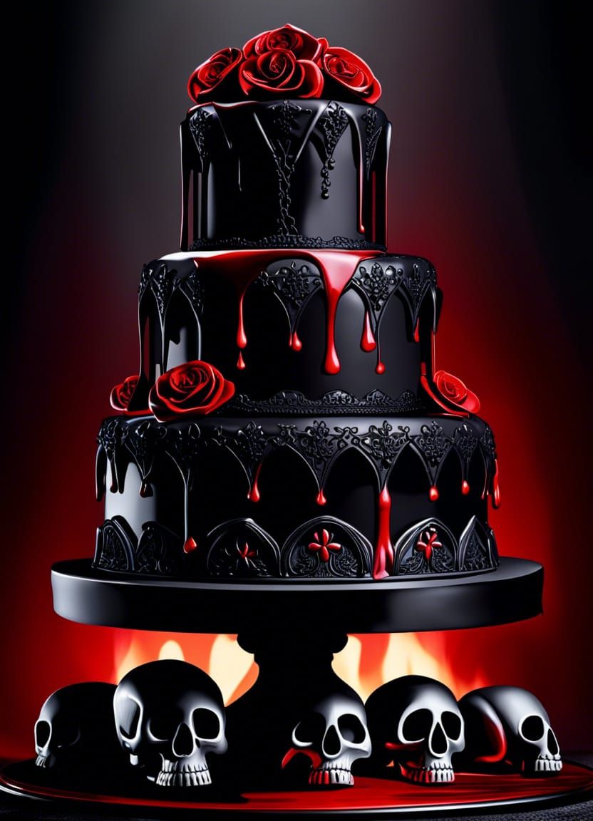 Black Wedding Cake!