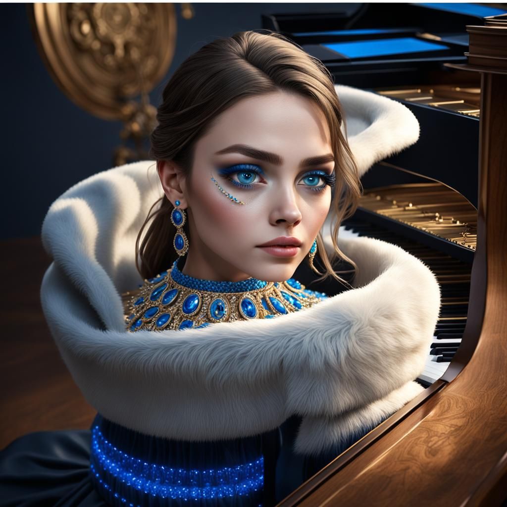 Mujer muy hermosa cara sin imoerfecciones.ojos redondos azul...