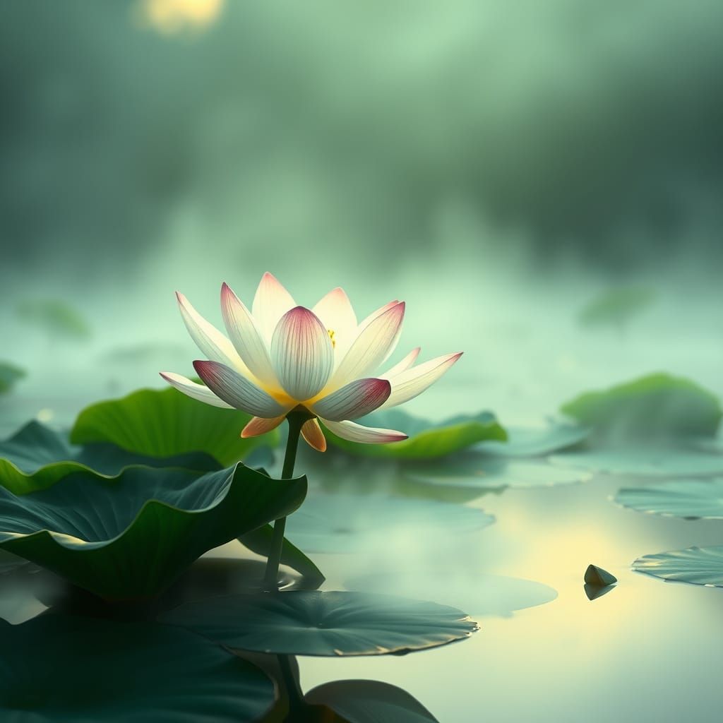 Lotus flower in ancient lake  by @Ann