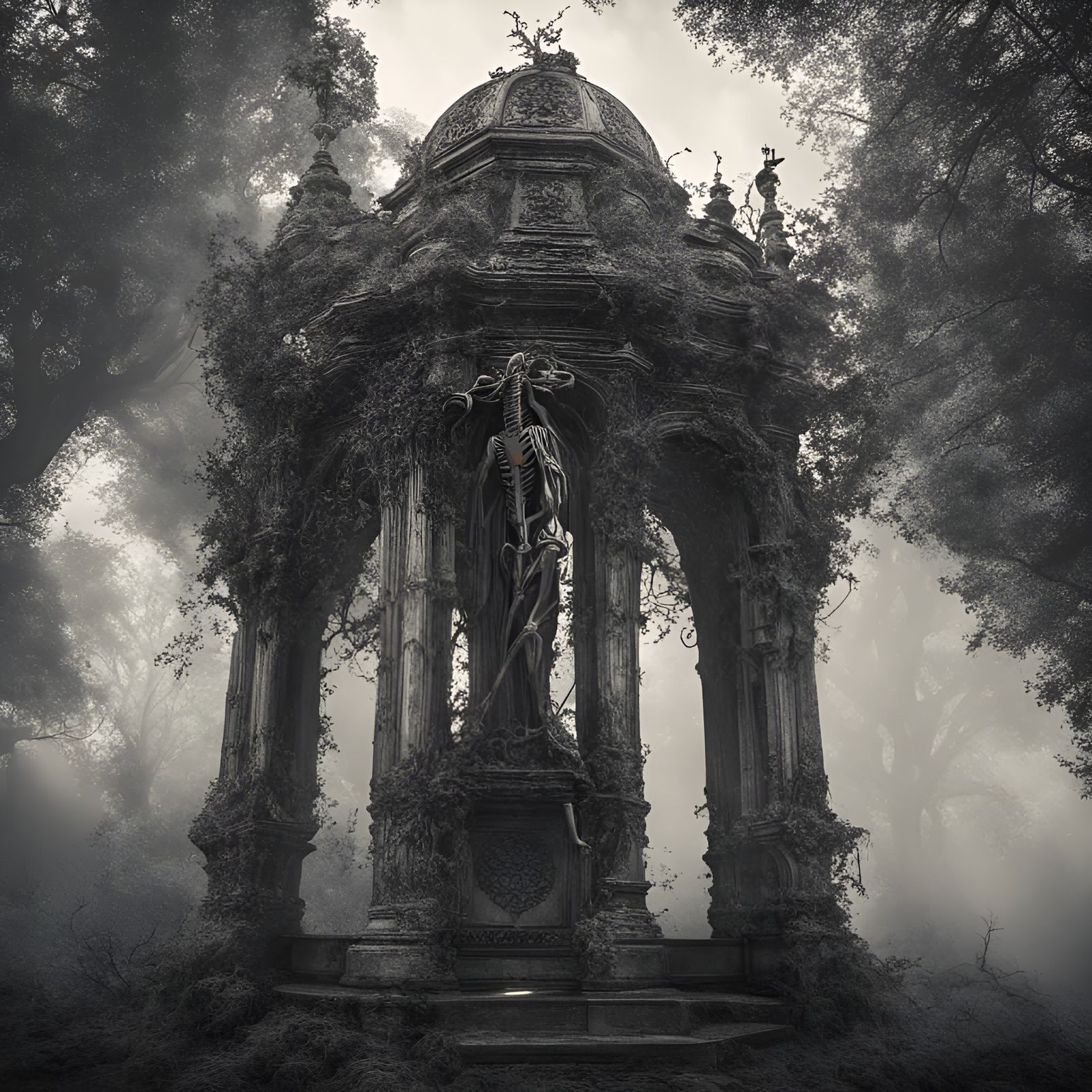 Gothic Gazebo - AI Generated Artwork - NightCafe Creator