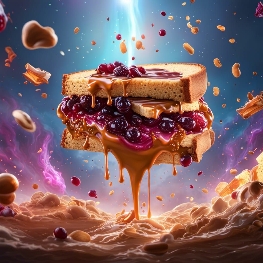 peanut & butter jelly sandwich  by @Magdalene