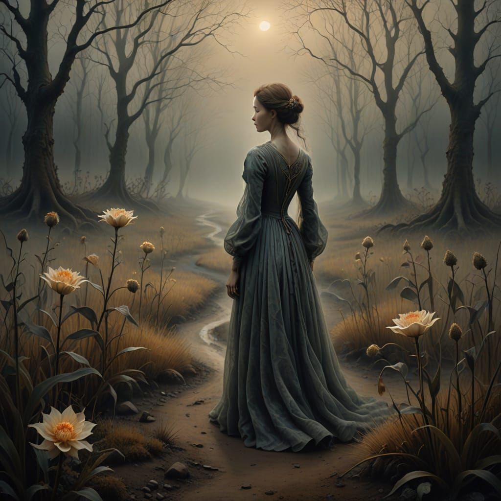 La Dama en el Umbral del Bosque  by @Aares