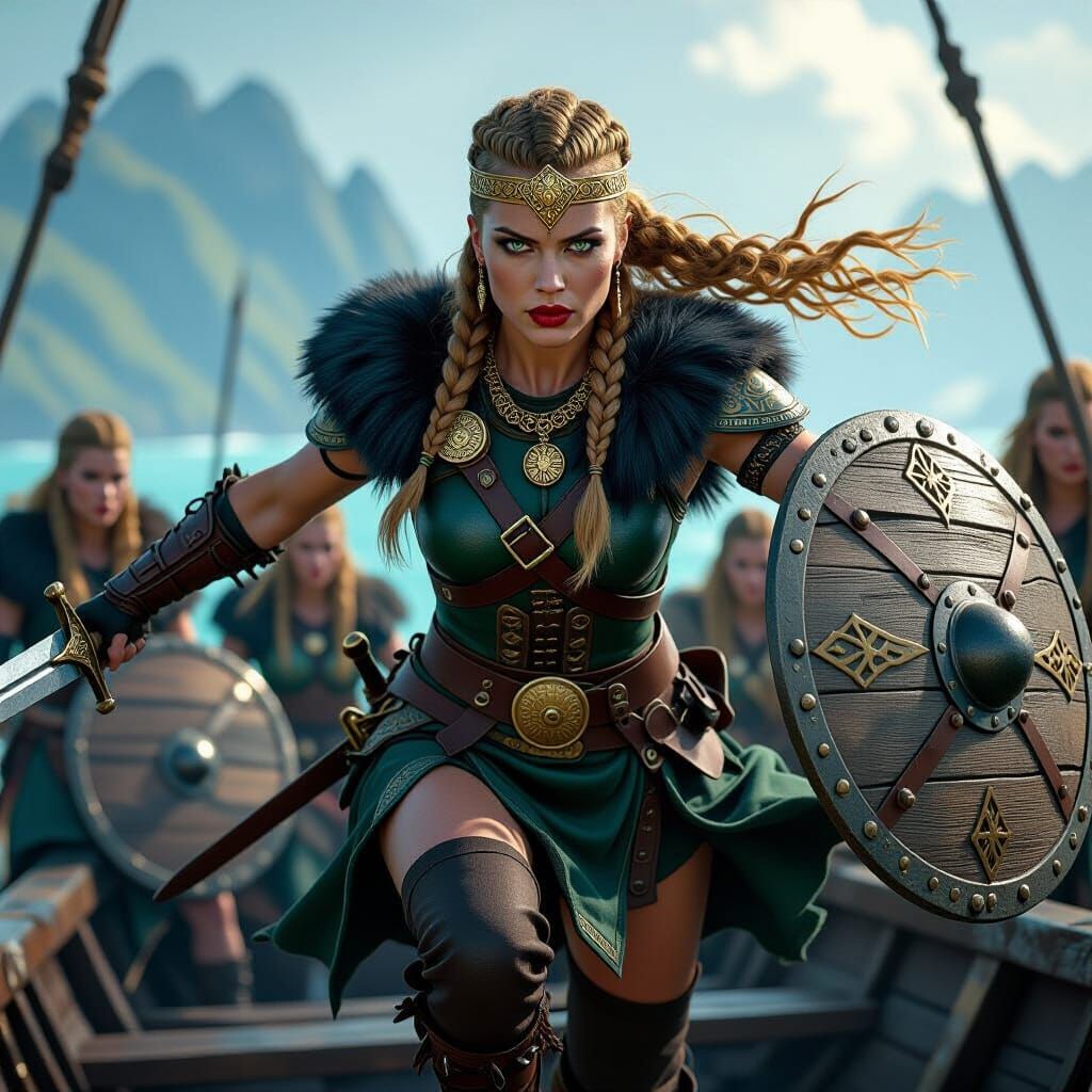 Katt the Viking Maiden on the rampage