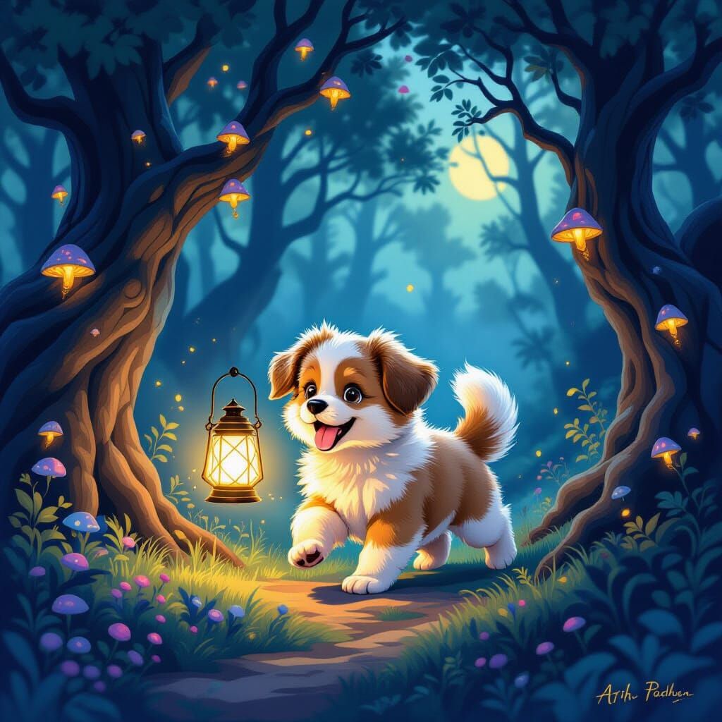 enchanted forest at twilight...