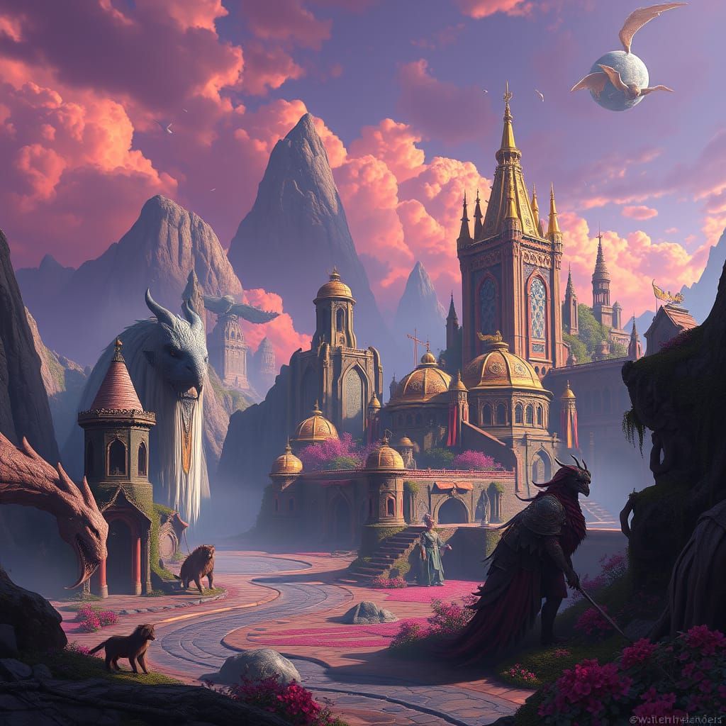 Mythical Landscape in Fantasy Concept Art Style
