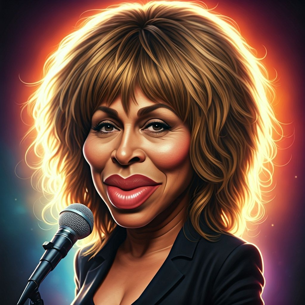 a caricature of Tina Turner   by @Chippa