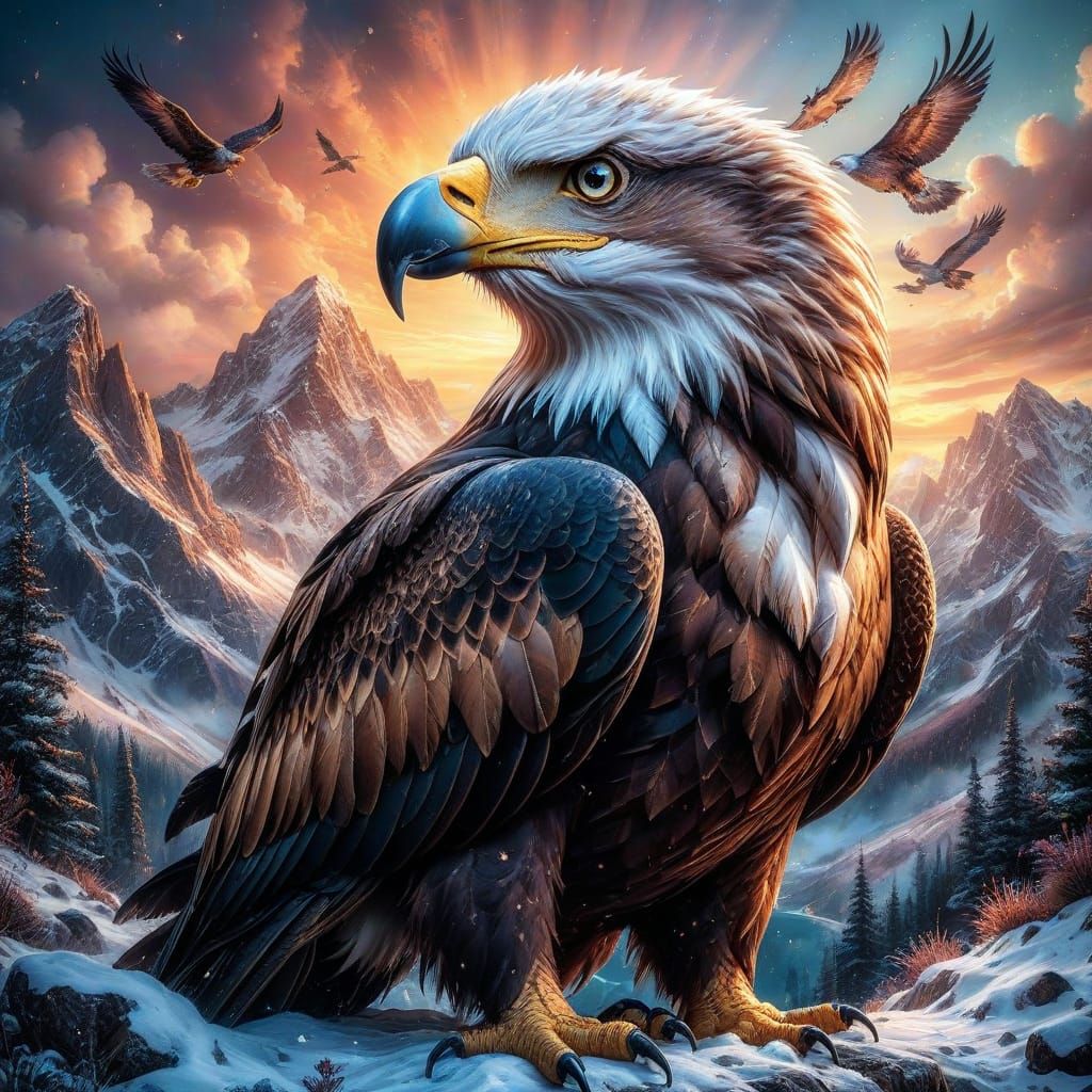 Eagle Mountain Double Exposure 🦅🏔️