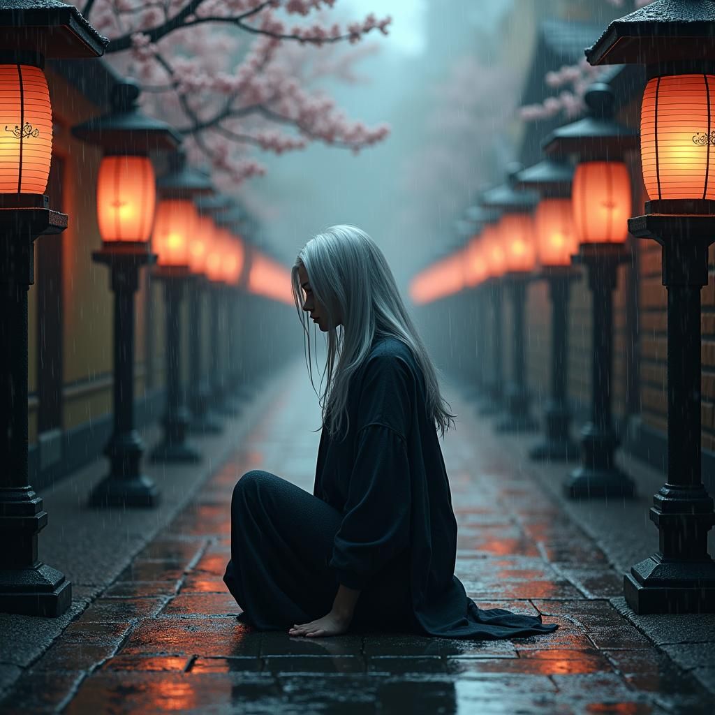 Marebito, Splash art bokeh kintsugi, WLOP