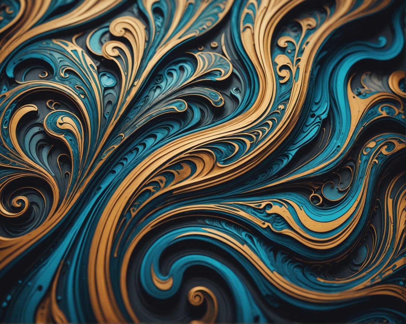 Damascus steel pattern Magic Ink flow: 8k resolution intrica...